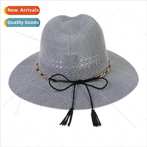 Hat mens hand-woven bowler hat sunscreen breathable outdoor