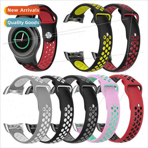 适用 Samsung S2 two-color round hole silicone watch band R72