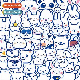 50 cartoon creative cute animal stickers material phone case