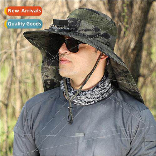 Large-brimmed shawl cap neck protection sunscreen summer men