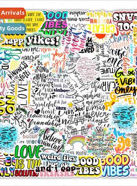 100 English phrases graffiti stickers computer cell phone mu