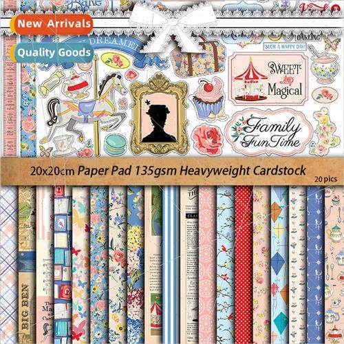 Garden 20 pcs of material paper vintage characters plant mot