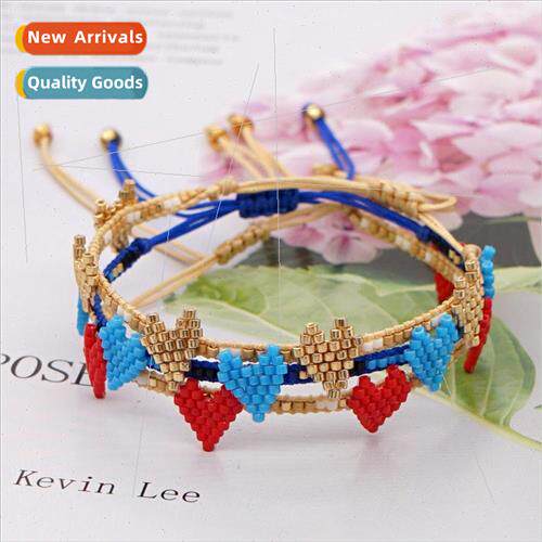 mple bohemian  rice beads pure handmade woven love beaded gi