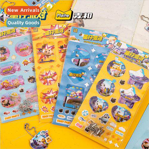 Eggs party bubble stickers Diy pendant cute female student p