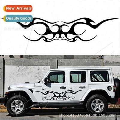D-1578 适用 wrangler car decals tribal flame body stickers s