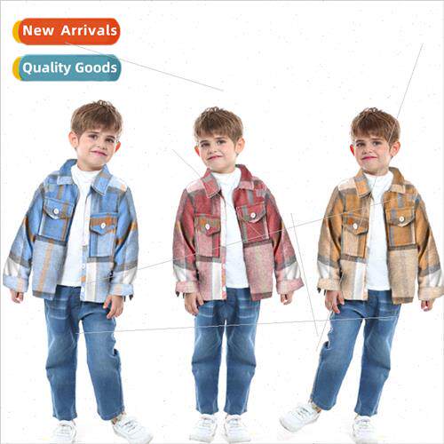 Korean  of the plaid in the fall of the new milled lapel lon