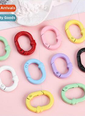 Alloy hand candy color oval love spring buckle DIY handmade