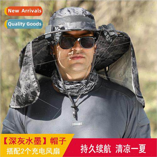 Outdoor sun hat mens summer large-brimmed sunshade shawl nec
