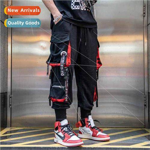 Work pants mens fall and winter loose flow gangster handsome