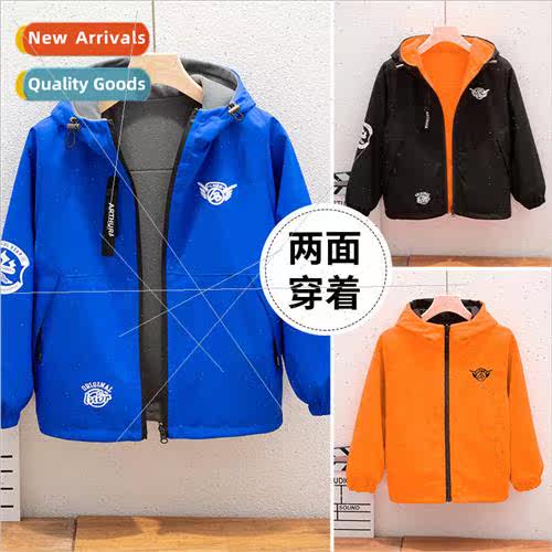 Boys jackets spring and fall clothes 适用eign boys thin flee
