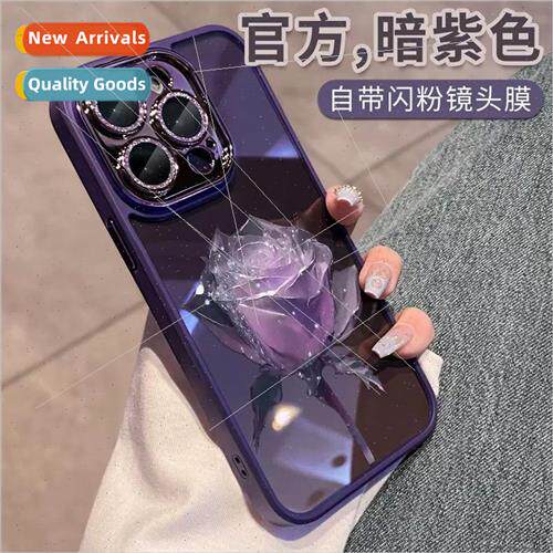 female 3D rose 适用 iPhone 14Pro glitter lens film phone cas