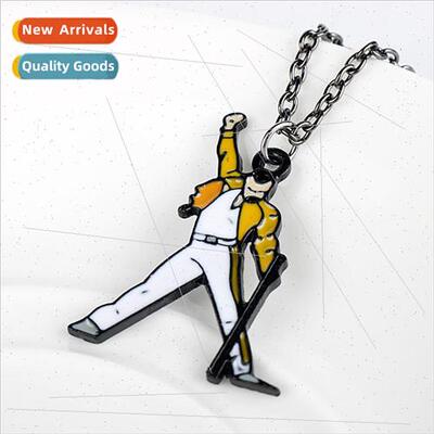 British Rock Queen Character Necklace Queen Personalized Key