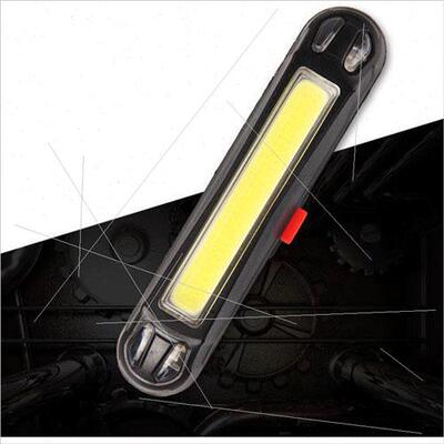 Bicycle bike light bicycle USB rechargeable warning light du