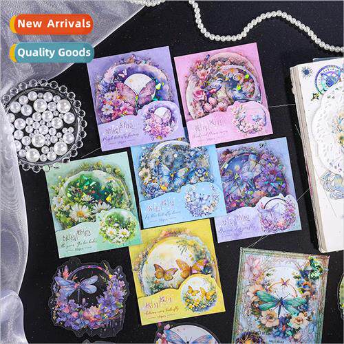 special oil PET sticker pack incense floating flowers and mo