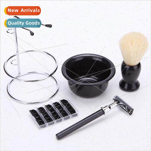 Beard Brush Set Tools Beard Brush Shelf Razor Blade Nylon Sh