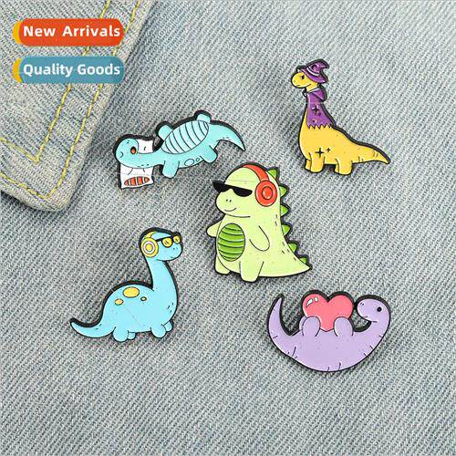 New cartoon wearing sunglasses with headphones pillow dinosa