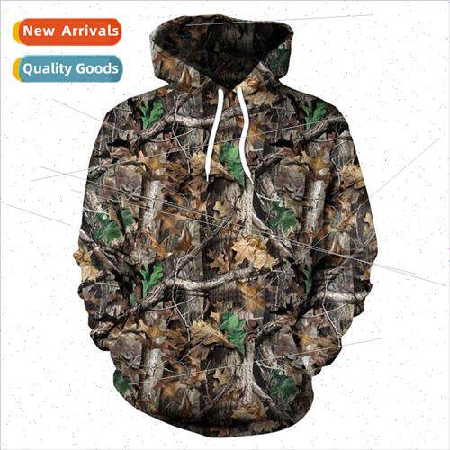 Spring and Autumn New 3D Printed Sweatshirt Fishing Camping