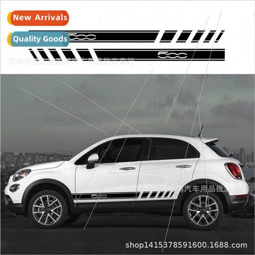 D-2055 适用 Fiat 500 car stickers Striped decorative side do