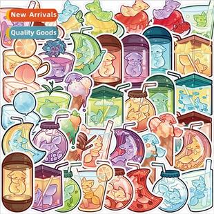 fox graffiti stickers guitar bottle decorative lugg glass