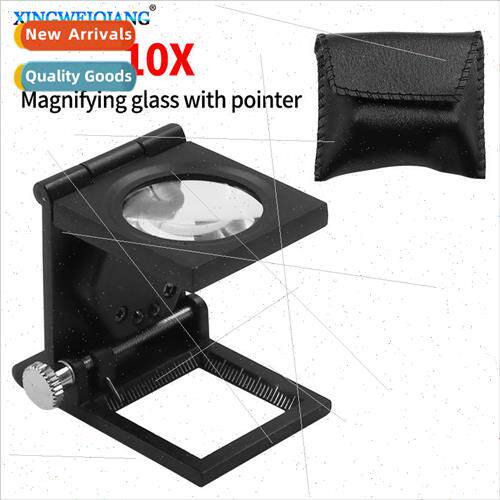 10 times metal with pointer cloth mirror zinc alloy folding