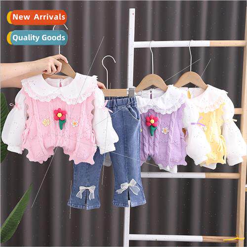 Girls fall suit 2023 new 1 a 4-year-old baby spring and autu