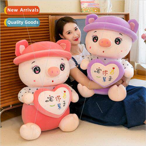 Cute cute pig doll sitting  piggy rag doll plush toys super