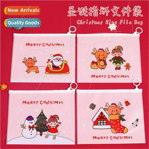 Cartoon Christmas Ring Organizer Student Transparent Waterpr