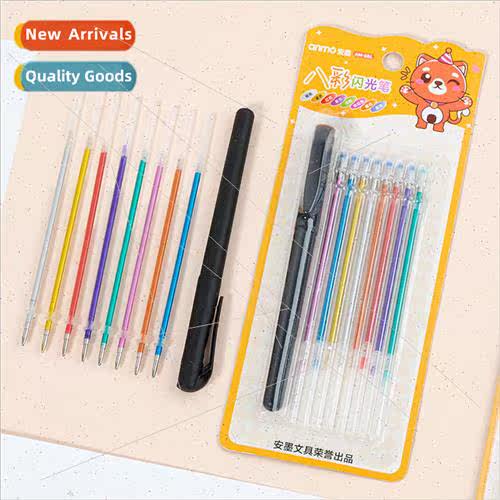 Anmo 8 color pen set anmo watercolor pen metal pen black car