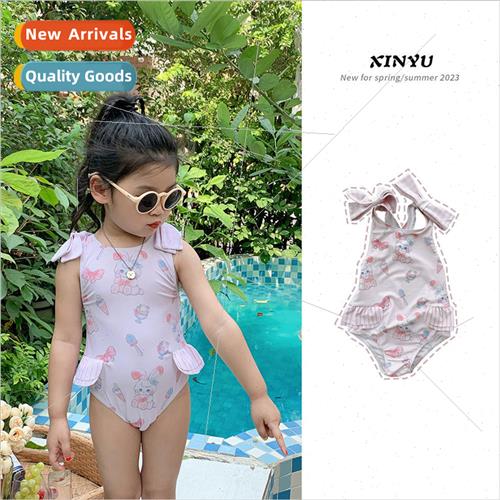 2023 summer childrens one-piece swimsuit girls 适用eign smal