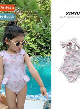 2023 summer childrens one-piece swimsuit girls 适用eign smal
