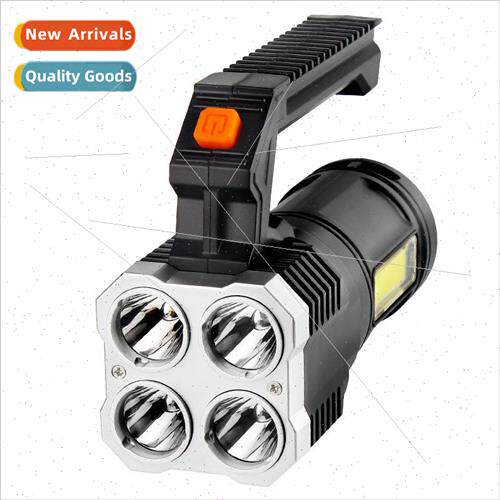 Multifunctional strong light flashlight COB side light USB r
