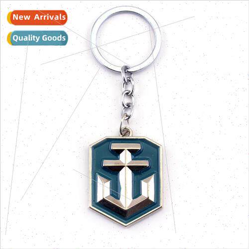Game  WOT World of Tanks logo alloy keychain car pendant cre
