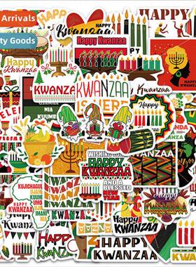 50 popular activities Kwanzaa stickers luggage guitar skateb