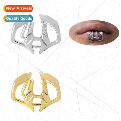 The new personalized no hole fake lip nails lip ring punk  m