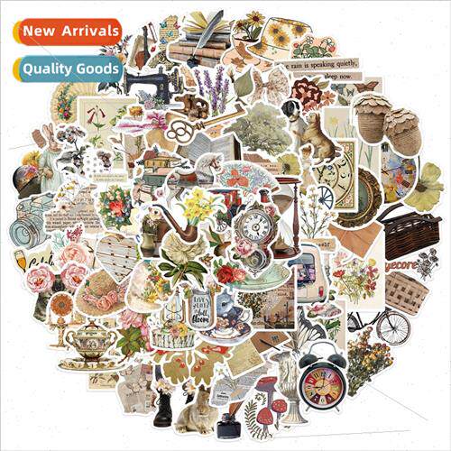 100 cartoon retro old time graffiti stickers decorative Ipad