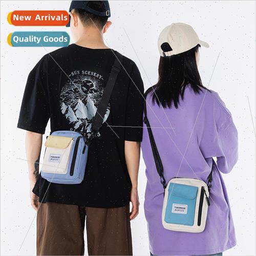 Korea clash color splicing canvas bag casual literary female
