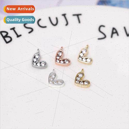 18K gold and color encrusted zirconia small heart-shaped pen