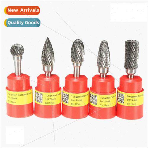 Set of 5 Double Fluted Rotary Files Milling Cutter 6×12mm A