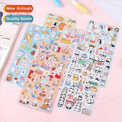 Cartoon handbook animal stickers single optional DIY album s