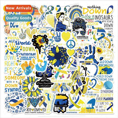 50pcs of Down Syndrome Doodle Stickers Decorative ggage Guit