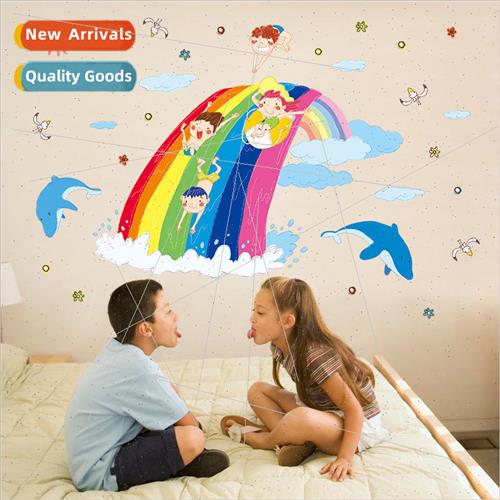 Wall stickers new XL7167 color red waves cartoon childrens r