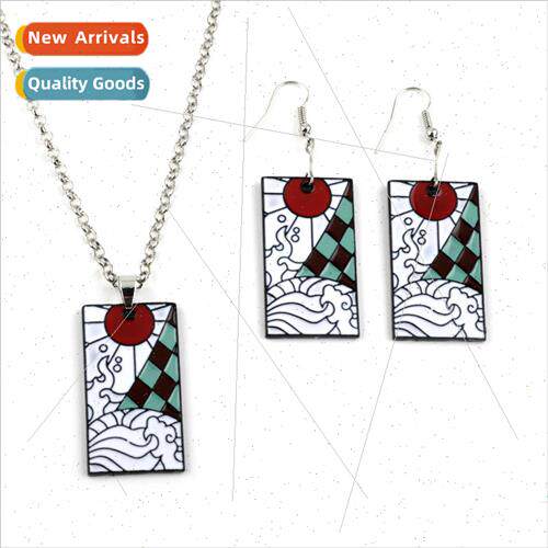 Ghost Destruction Blade Necklace Zaomon Charajiro earrings e