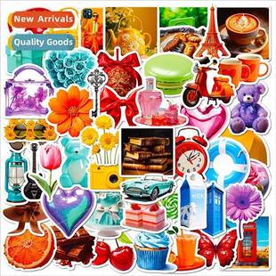 50 rainbow dopamine stickers cute cartoon y2k little girl gi