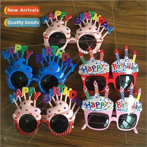 Birthday glasses happy party hat quirky children creative in