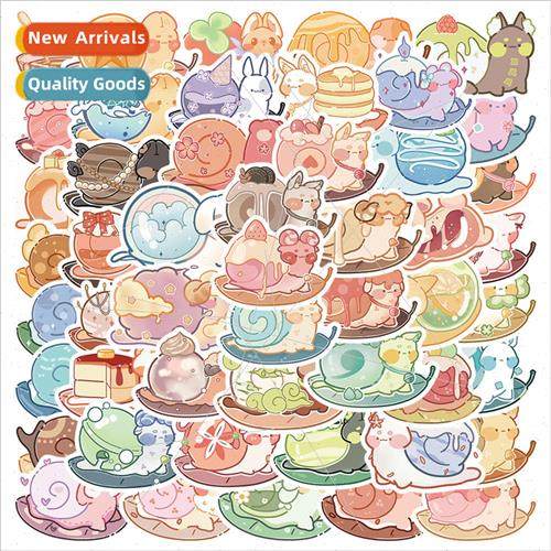 50 cartoon colorful snail animal stickers luggage water cup