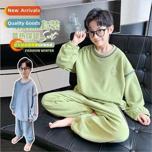 and winter childrens Boys fleece fall coral thickene pajamas