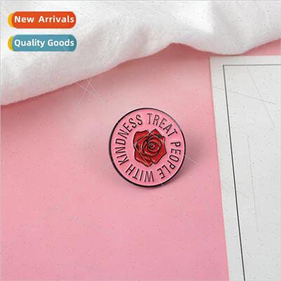 Brooch Cartoon Rose Drip Oil Brooch Justice and Kindness  Br