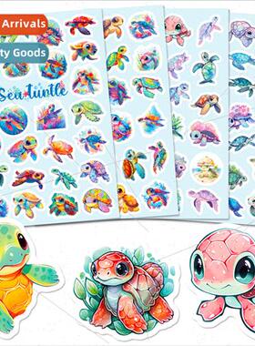 4/pack of 100 stickers cute colorful turtle children cartoon