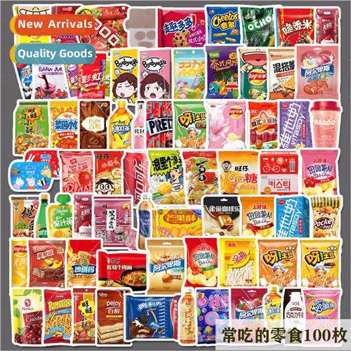 Korea ins cute realistic  often eat snacks handbook stickers