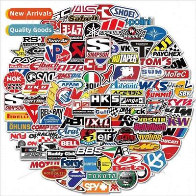 100 pieces into the racing logo logo graffiti stickers car m